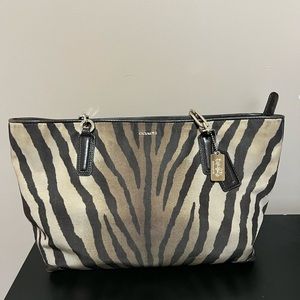 Coach Madison Zebra Print Purse